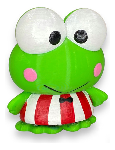 Keroppi Sapo Rana  Figura 3d Pla Sanrio Kuromi Kitty Cinna