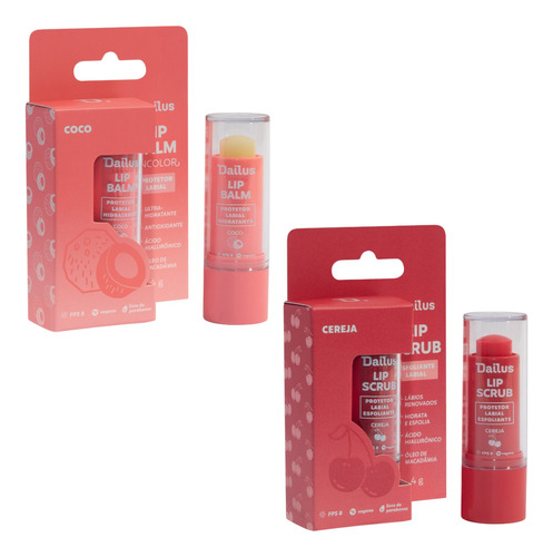 Kit Protetor Labial + Esfoliante Labial Dailus