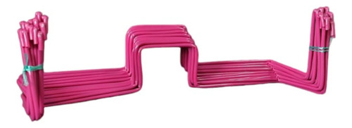 Gancho De Alambre Para Exhibir Playeras, Chamarras 12 Piezas Color Fucsia