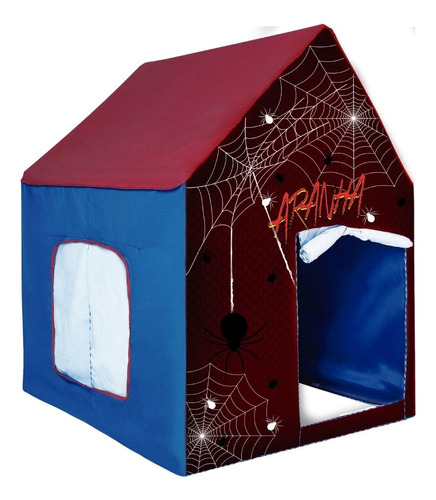 Barraca Homem Cabana Aranha Menino Desmontável Azul Infantil