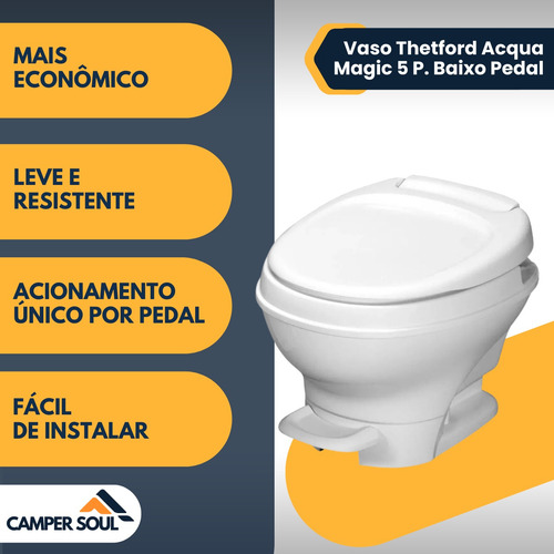 Vaso Thetford Acqua Magic 5 P. Baixo Pedal Motorhome Trailer
