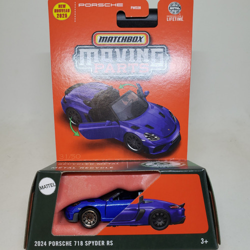Matchbox 2025 Moving Parts - 2024 Porsche 718 Spyder Rs