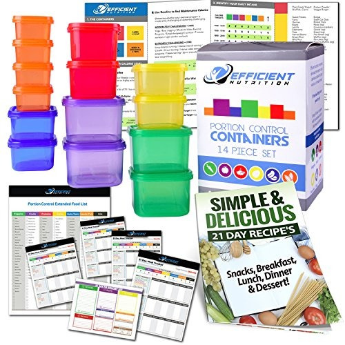 Efficient Nutrition Juego Tupper 14 Pzs + Guía Completa