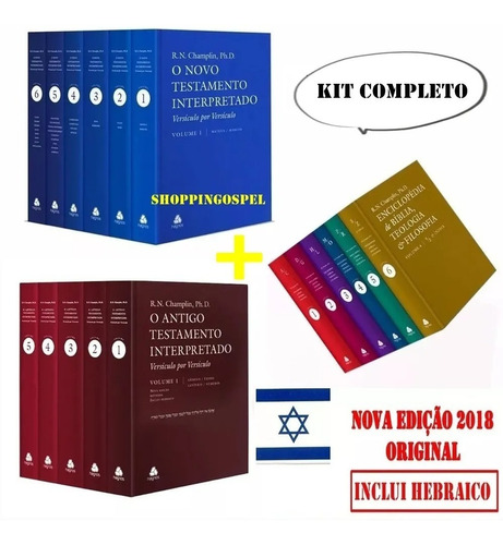 Kit Champlin Novo E Antigo Testamento Interpr + Enciclopedia