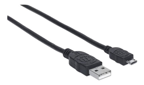 Cable Usb 2.0 Tipo A - Micro Usb 1.8 Mts Negro P/dispositivo