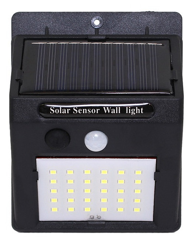 Lampara Solar Foco Potente 20 Led - Sensor Celula Luz Farol
