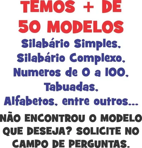 Banner Didático Matemática Tabuada De Multiplicação - Sil314 - Amo