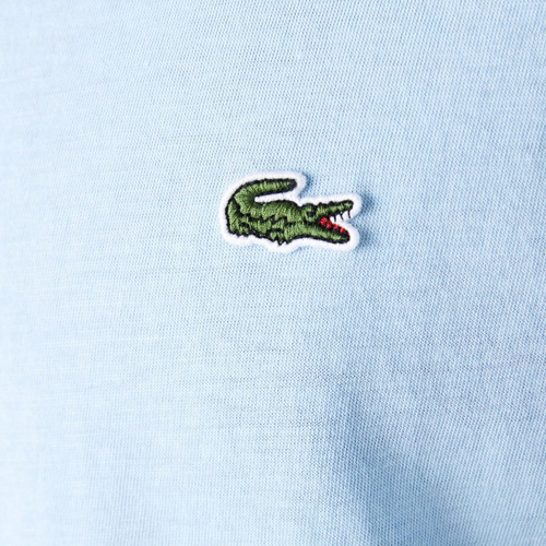Remera Hombre Lacoste Pima Basica Original Cuello R Cielo