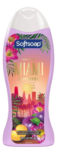 Softsoap Jabón Corporal 591ml 2pac | Hidratante Y Suave Piel Miami Sunrise
