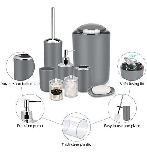 Set Accesorios De Baño Imavo Grey1