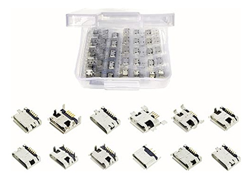 Bytcew, 60 Conectores Micro Usb, Conector Hembra F