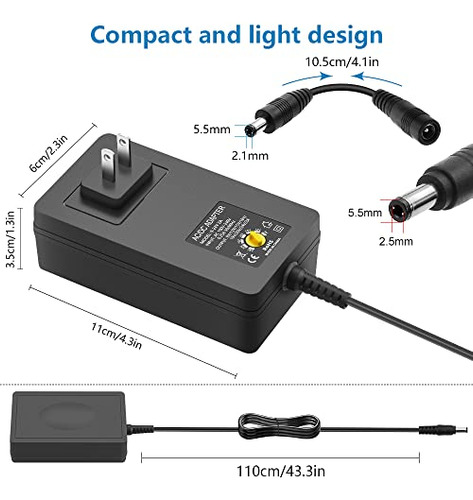 Pack Adaptador De Corriente Universal 48w 9v-24v Ajustable