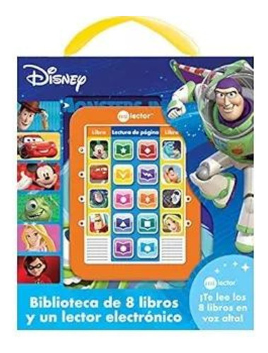 Biblioteca De 8 Libros Con Lector Electrónico Disney