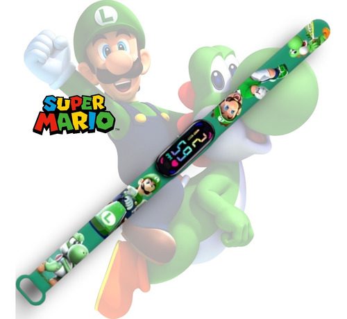 Reloj Niño Mario Bross Digital Touch - Luigi Con Yochi