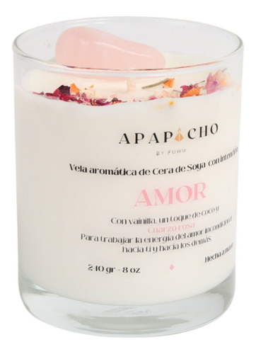 Velas Aromaticas Intencionadas Apapacho Vainilla Coco 240g