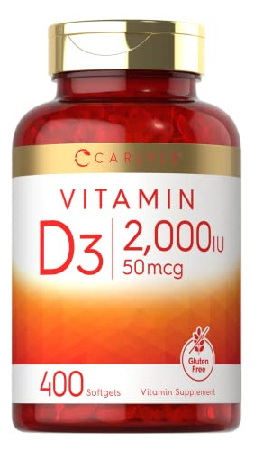 Carlyle Vitamina D3 2000 Iu Softgels Ten 400 Cuentan 5gbts