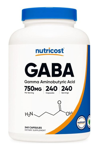 Original Nutricost Gaba Acido Gamma Aminobutirico 750mg 240 