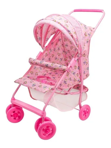 comprar Carrinho De Boneca Bebê Milano Luxo Rosa Reborn
