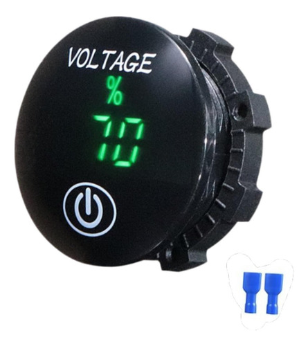 De Voltaje Digital De Automóvil 12 V 24v Voltímetro Verde