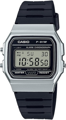 Reloj Casio Clasico F91 Vintage Azul Cronometro Alarma