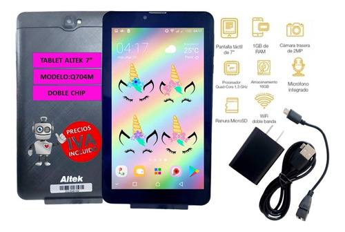 Tablet Altek-q704m 7 /16gb/1gb Ram/ 7 +ssd 64gb/doble Chip