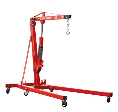 Pluma Hidráulica 2 Toneladas Big Red Plegable Con Ruedas