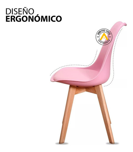 Pack 2 Sillas Eames Tulip Estructura de la silla Rosa
