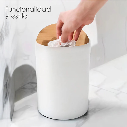 Accesorios De Baño Set 6 Piezas Elegantes Minimalistas Modernas Blanco
