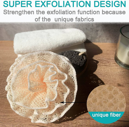 Super Exfoliante Home Spa Weave Loofah Ducha Esponja Puf Mal