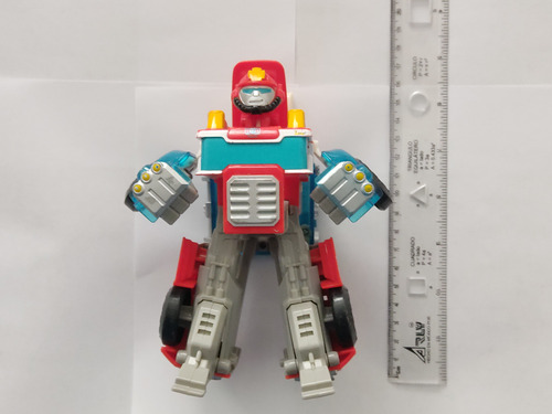 Transformers Playskool Heroes Rescue Bots Energize Heatwave Energize Heatwave Fire-bot Rojo (Usado)