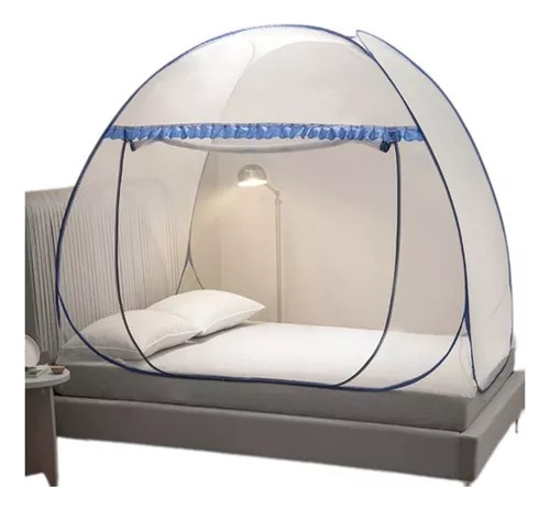 Mosquitera Desplegable Con Cama Matrimonial En La Parte Inte