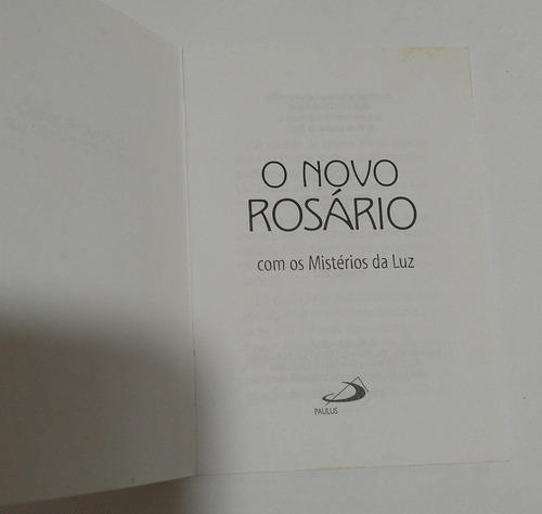 O Novo Rosário Com Os Mistérios De Luz (Usado)