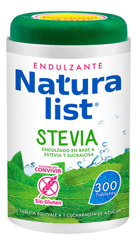 Endulzante Natura List Stevia Y Sucralosa 300 Tabletas 