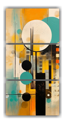60x120cm Cuadro Abstracto: Paleta De Colores Cálidos Para C