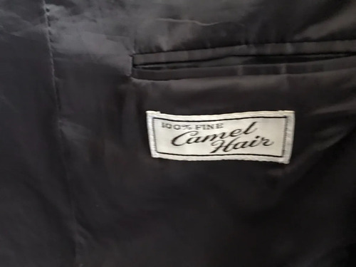 Burberry By Neiman Marcus Jacket Gold Button Fine Camel Negro Lisa 42r (Usado)
