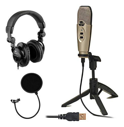 Microfono Grabacion Condensador (usb Monitor Polsen Hpc-a30