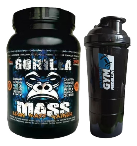 Gorilla Mass 5lbs + Shaker O Creatina + Envio Gratis