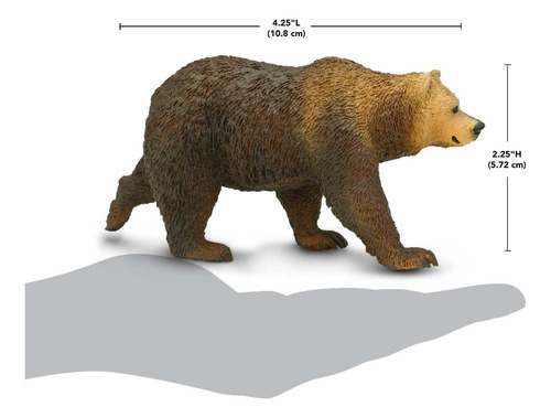 Figura De Oso Grizzly Safari Ltd 4.7 Pulgadas Juguete Educat