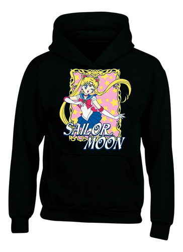 Buzo Capota Sailor Moon Hoodies Saco Black Series