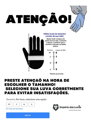 Imagem 4 de 6 de Luva Látex Procedimento Descartável P M G -caixa C/ 100 C-po