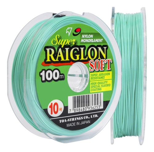 Linha Monofilamento Super Raiglon Soft - 100m 0.405mm 26,6lb