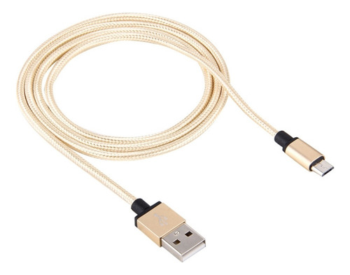 Cabo De Dados Micro Usb Para Usb 2.0 Em Ouro Amarelo Claro D