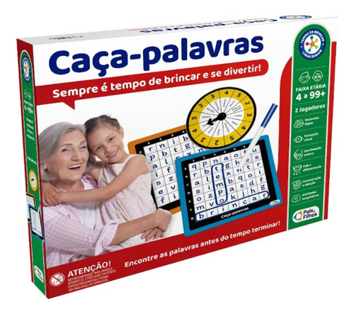 Jogo Caça Palavras Senior Tempo De Brincar E Se Divertir