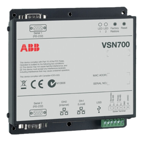 Registrador Vsn700-01-e0 Abb