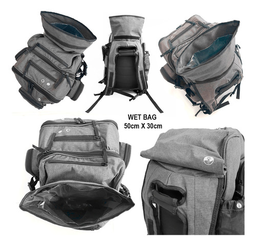 Mochila Grande Espaçosa Com Divisórias Para Viajar Surf Trip
