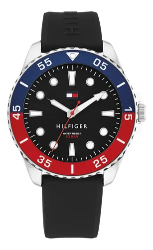 Relógio Tommy Hilfiger Masculino Borracha Preto 1792201 Preto