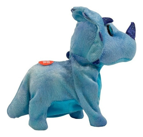 Dinosaurio De Peluche Con Movimieto Sonidos Juguete Infantil Color Azul