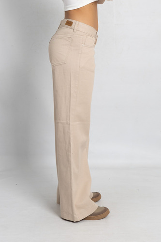 Jean Wide Leg Mujer Rigido Tiro Bajo Andar Jeans 36 Al 46