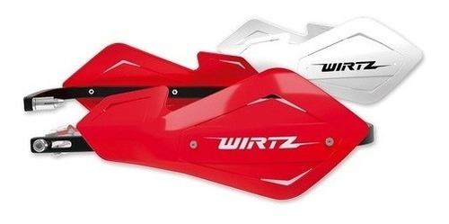 Cubre Puños Universal  Wirtz Completo Aluminio Moto Rojo Bl