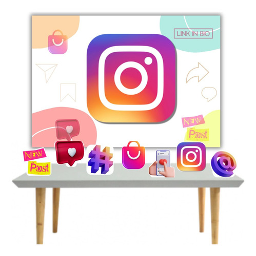 Kit Instagram Painel Banner E Displays Decoração 1k 2k